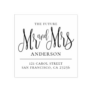 未来のミスターとミセスモダン·結婚差出人住所 ラバースタンプ