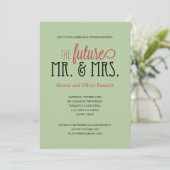 未来のミスターとミセスリハーサルディナー/ウェディングシャワー 招待状 (スタンド正面)