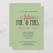 未来のミスターとミセスリハーサルディナー/ウェディングシャワー 招待状 (正面/裏面)