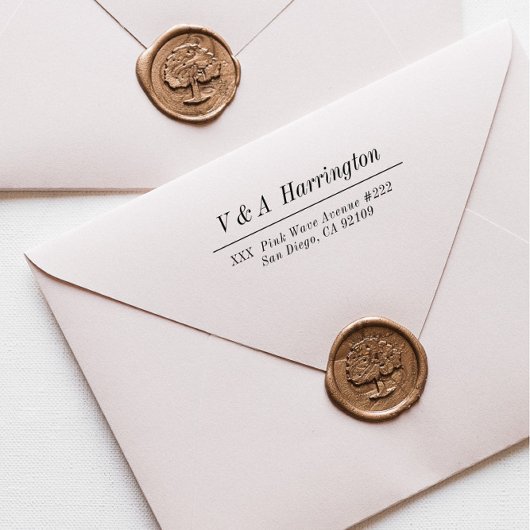 未来のミスターとミセス差出人住所の自己インクのスタンプ セルフインキングスタンプ