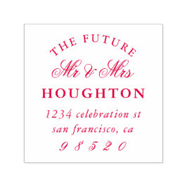 未来のミスターミセス結婚の差出人住所 セルフインキングスタンプ