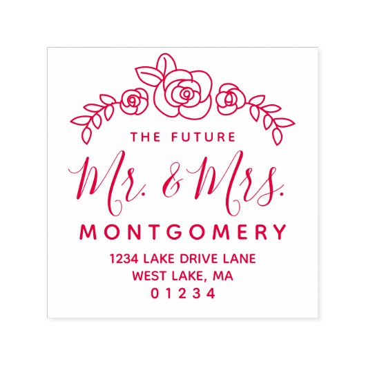 未来のミスターミセス・ローレルリース差出人住所 セルフインキングスタンプ (デザイン)