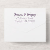 未来のミスターミセス・結婚式招待状 オールインワン招待状 (裏面)