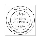 未来のミスター・アンド・ミセス・カップル・ネーム・差出人住所 セルフインキングスタンプ (デザイン)