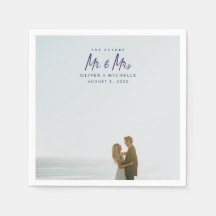 未来のミスター・アンド・ミセス・フォト・婚約・ナプキンス