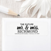 未来のミスター・アンド・ミセス・差出人住所ラベル・スモール ラベル (インサイチュ)