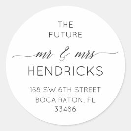 未来のミスター・アンド・ミセス・差出人住所・ステッカー ラウンドシール