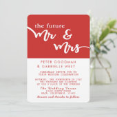 未来のミスター・アンド・ミセス・結婚式招待状（レッド） 招待状 (スタンド正面)