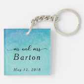 未来のミスター&ミセスタイポグラフィティール（緑がかった色）&ブルーマンダラ キーホルダー (裏面)