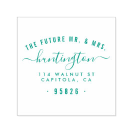 未来のミスター&ミセスタイポグラフィ差出人住所 セルフインキングスタンプ