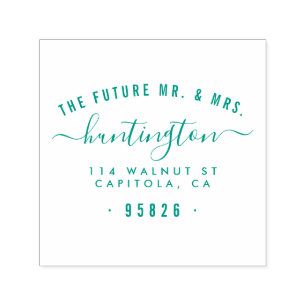 未来のミスター&ミセスタイポグラフィ差出人住所 セルフインキングスタンプ