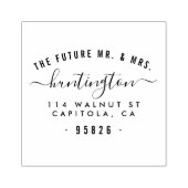 未来のミスター&ミセスタイポグラフィ差出人住所 ラバースタンプ (インプリント)