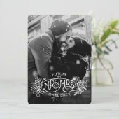 未来のミスター&ミセス冬の婚約招待状 招待状 (スタンド正面)