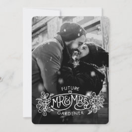 未来のミスター&ミセス冬の婚約招待状 招待状