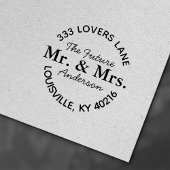 未来のミスター&ミセス婚約ラウンド差出人住所 セルフインキングスタンプ