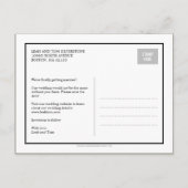 未来のミスター&ミセス・ウェディングは日付を保存 – ピーチ 案内ポストカード (裏面)