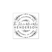 未来のミスター&ミセス |カスタムリース差出人住所 ラバースタンプ (インプリント)