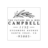 未来のミスター&ミセス |デリケートな支店アドレス ラバースタンプ (インプリント)