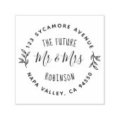 未来のミスター&ミセス |婚約差出人住所 セルフインキングスタンプ (デザイン)