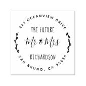 未来のミスター&ミセス |手素朴引き結婚の セルフインキングスタンプ (デザイン)