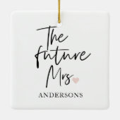 未来のミセスと君の名前 |美しいモダンギフト セラミックオーナメント (裏面)
