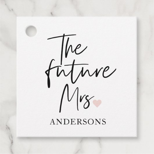 未来のミセスと君の名前 |美しいモダンギフト フェイバータグ (正面)