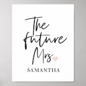 未来のミセスと君の名前 |美しいモダンギフト ポスター (正面)