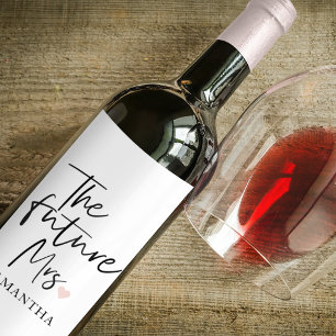 未来のミセスと君の名前 美しいモダンギフト ワインラベル