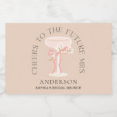 未来のミセスのためのシャンパンラベル付き ブライダルシャワーのお favors スパークリングワインラベル (シングルラベル)