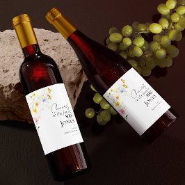 未来のミセスへの応援 |ボホブライダルシャワー ワインラベル