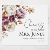 未来のミセスへの応援 | 秋ブライダルシャワー スパークリングワインラベル (シングルラベル)