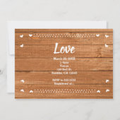 未来のミセスオークウッド素朴ブライダルシャワー写真 招待状 (裏面)