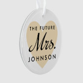 未来のミセスハートと名前 オーナメント (正面)
