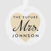 未来のミセスハートと名前 オーナメント (正面)