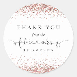 未来のミセスバラ金ゴールドグリッター感謝していブライダルシャワー ラウンドシール