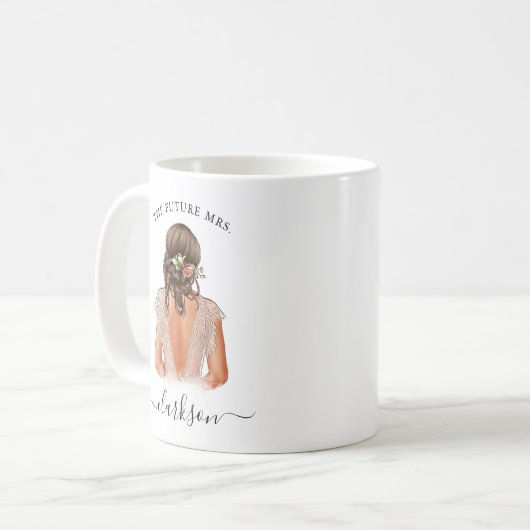 未来のミセスパーソナライズされたフォトコーヒーマグ コーヒーマグカップ (正面左)