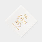 未来のミセスパーソナライズされた婚約 箔ナプキン (右)