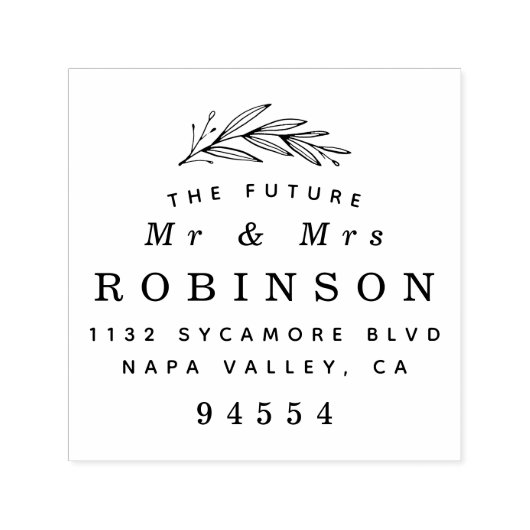 未来のミセスフォーマルの結婚差出人住所 セルフインキングスタンプ (デザイン)