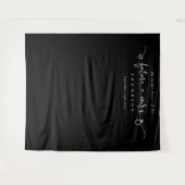未来のミセスブライダルシャワーブラック写真背景 タペストリー (正面(横))