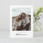 未来のミセスミニマルブライダルシャワー素朴写真 招待状 (スタンド正面)