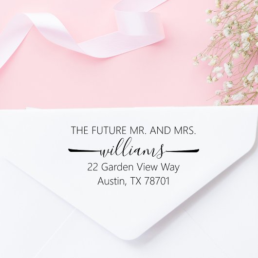 未来のミセスミニマル脚本カスタム差出人住所 セルフインキングスタンプ