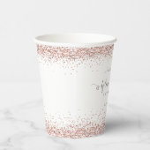 未来のミセス名バラ金ゴールドグリッターブライダルシャワー 紙コップ (右)
