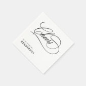 未来のミセス応援へのエレガントブライダルシャワー スタンダードカクテルナプキン (角)