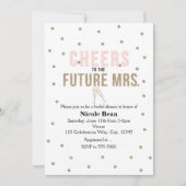 未来のミセス応援へのモダンブライダルシャワー 招待状 (正面)