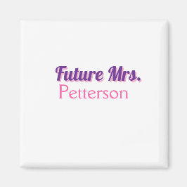 未来のミセス新しい名前結婚花嫁のバチェロレッテ部分 マグネット
