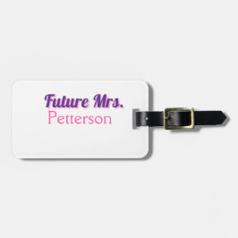 未来のミセス新しい名前結婚花嫁のバチェロレッテ部分 ラゲッジタグ