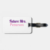 未来のミセス新しい名前結婚花嫁のバチェロレッテ部分 ラゲッジタグ (裏面横)