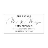 未来のミセス書道の名前差出人住所 セルフインキングスタンプ (デザイン)