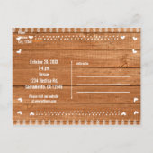 未来のミセス素朴オークウッドブライダルシャワー インビテーションポストカード (裏面)