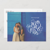 未来のミセス結婚さんの写真日付を保存 案内ポストカード (正面/裏面)